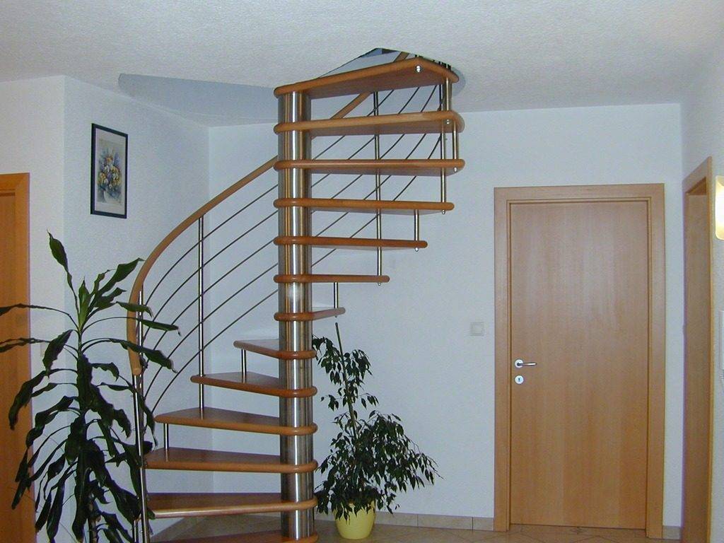 Pasamanos de madera Escalera de caracol Qrailing 1017x58
